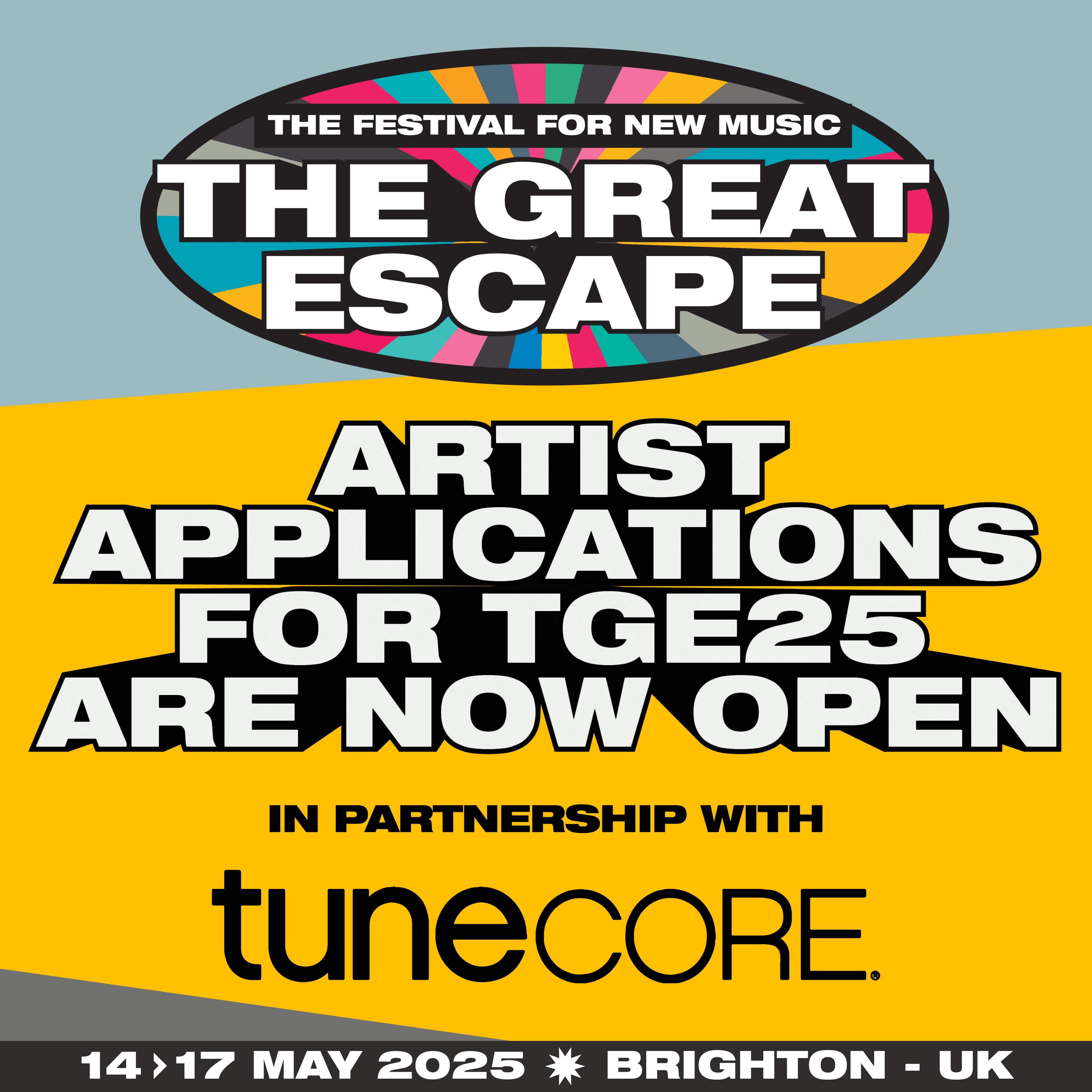 Applications for The Great Escape 2025 open